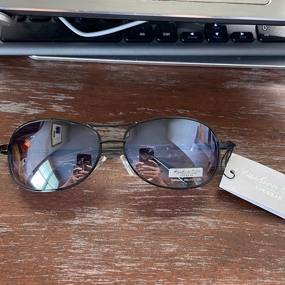 Fashion Elite black metallic full rim sunglasses NWT - Picture 1 of 16